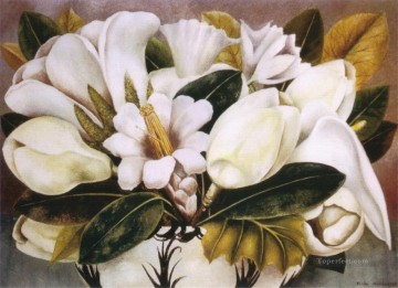 Flores Painting - Magnolias Frida Kahlo